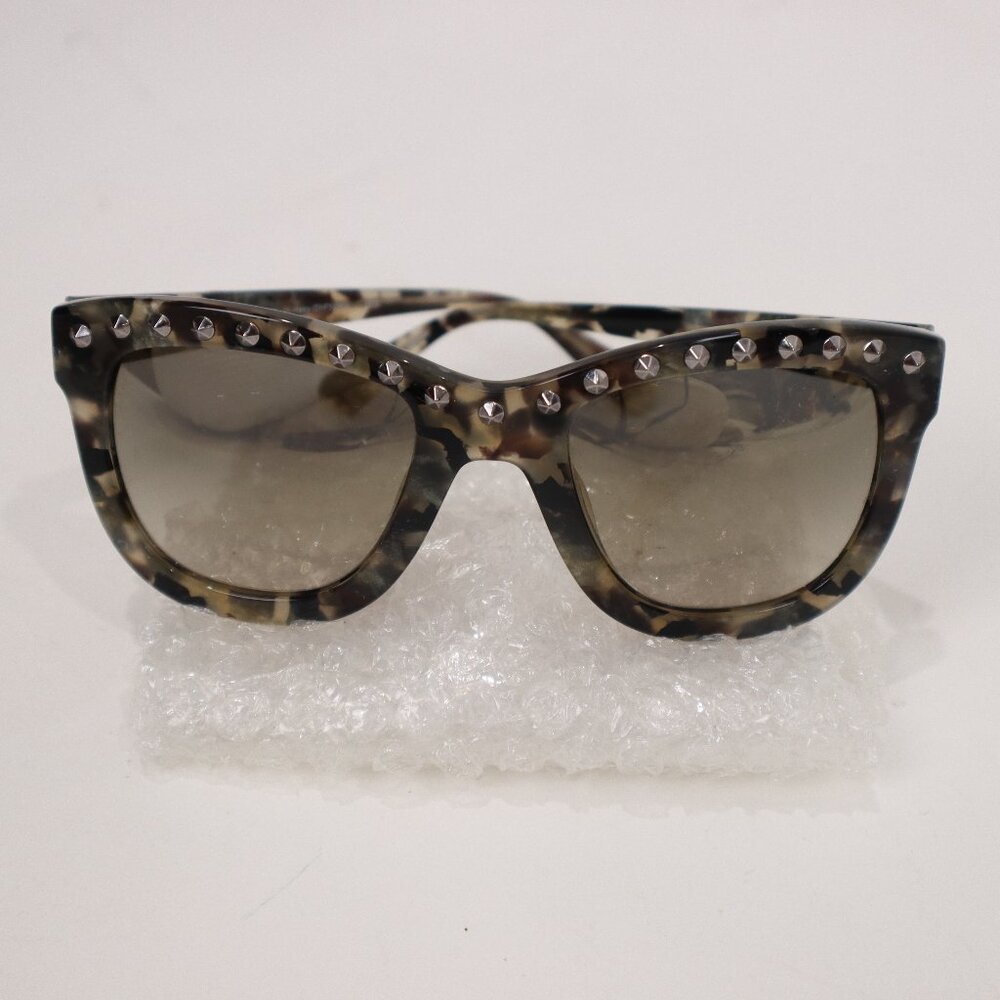 Diane Von Furstenberg Haley DVF-595S Marble Stud Spike Cat Eye Sunglasses w Case